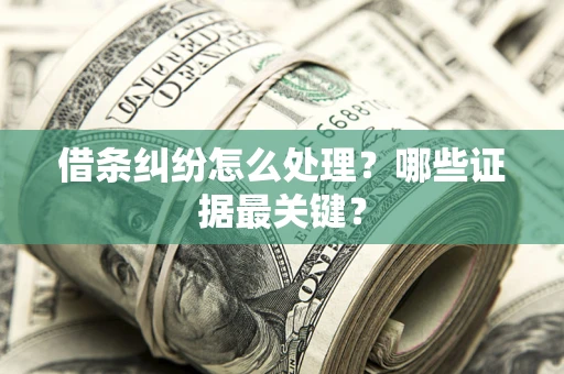 武汉借条纠纷怎么处理？哪些证据最关键？