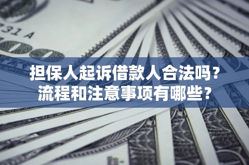 武汉担保人起诉借款人合法吗？流程和注意事项有哪些？