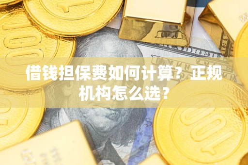 武汉借钱担保费如何计算？正规机构怎么选？