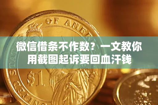 武汉微信借条不作数？一文教你用截图起诉要回血汗钱