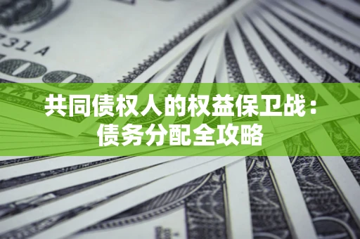武汉共同债权人的权益保卫战：债务分配全攻略