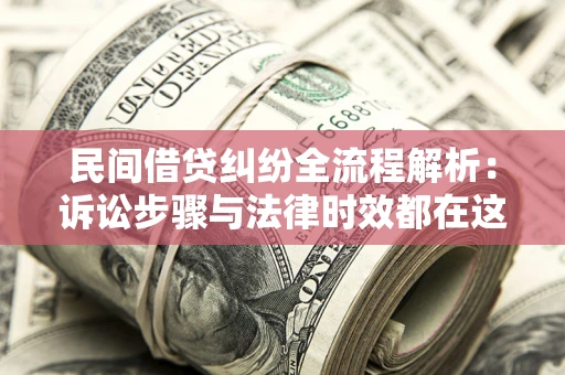 武汉民间借贷纠纷全流程解析：诉讼步骤与法律时效都在这儿了