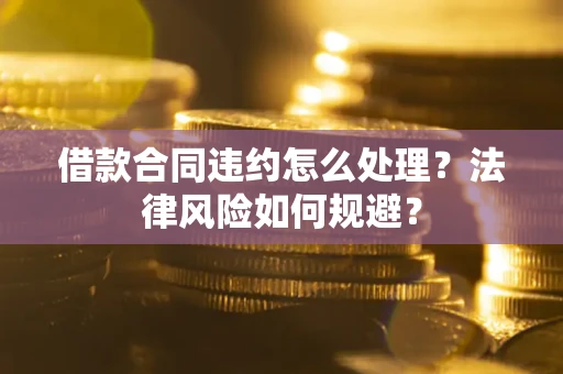武汉借款合同违约怎么处理？法律风险如何规避？